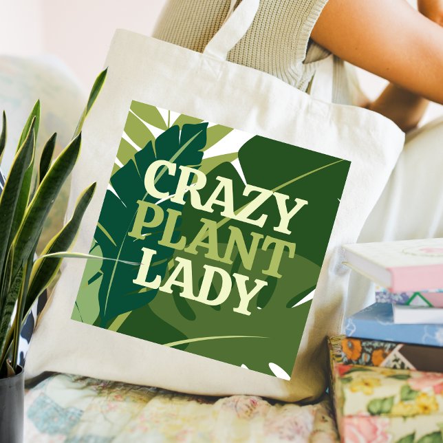 Tote Bag Cute Crazy Plante Lady Plante Amateurs (Créateur téléchargé)