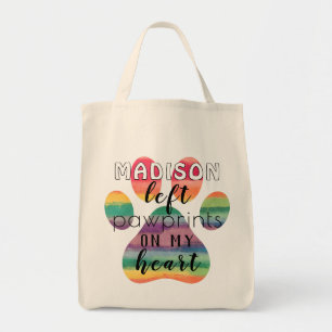 Tote Bag Cute Custom Rainbow Bridge Empreintes de pattes su