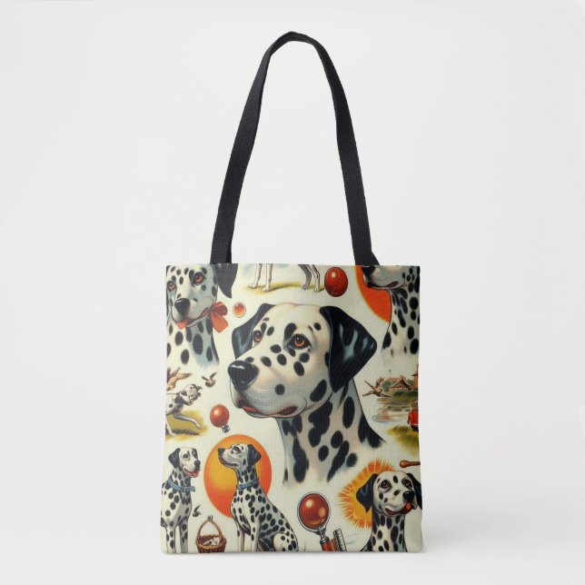 Tote Bag Cute Dalmatien sans joint (Devant)