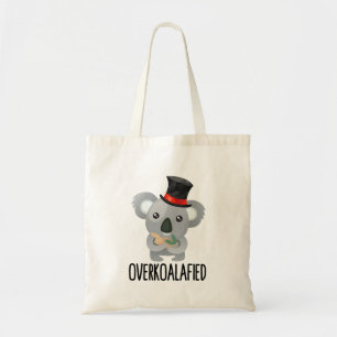 Tote Bag Cute de Pun Koala surkoalaaaated en chapeau supéri