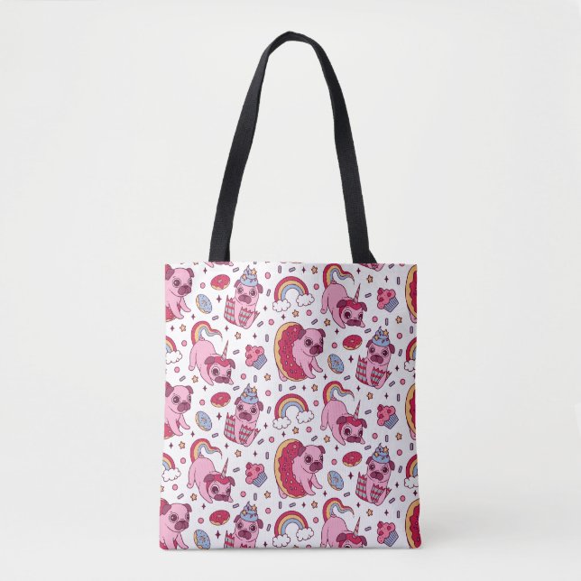 Tote Bag Cute dog pattern for dog lovers (Devant)