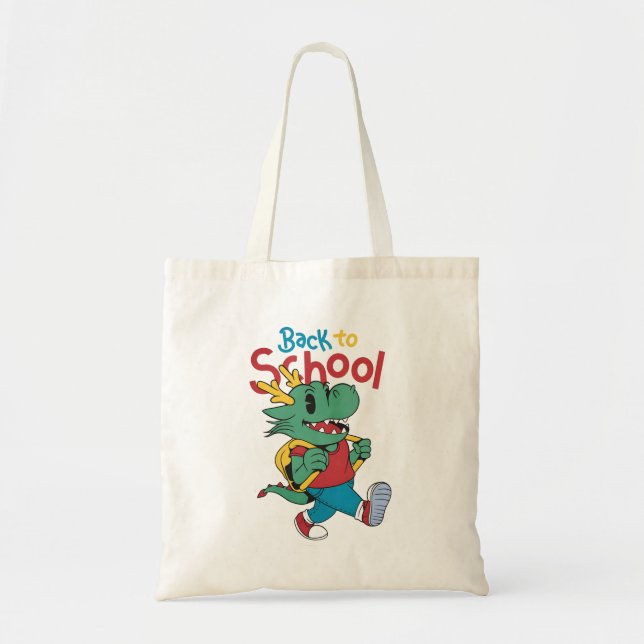 Tote Bag Cute Dragon Retour à l'art scolaire (Devant)