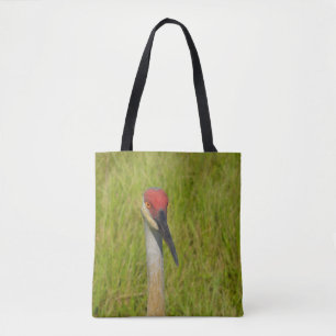 Tote Bag Cute Florida Sandhill Crane Bird Nature Photograph