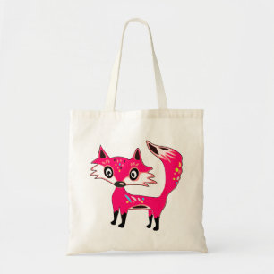 Tote Bag Cute Funky Renard rose