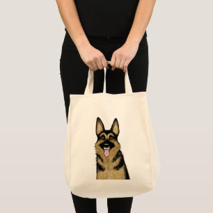Tote Bag Cute German Shepherd Dog Original Animal de compag