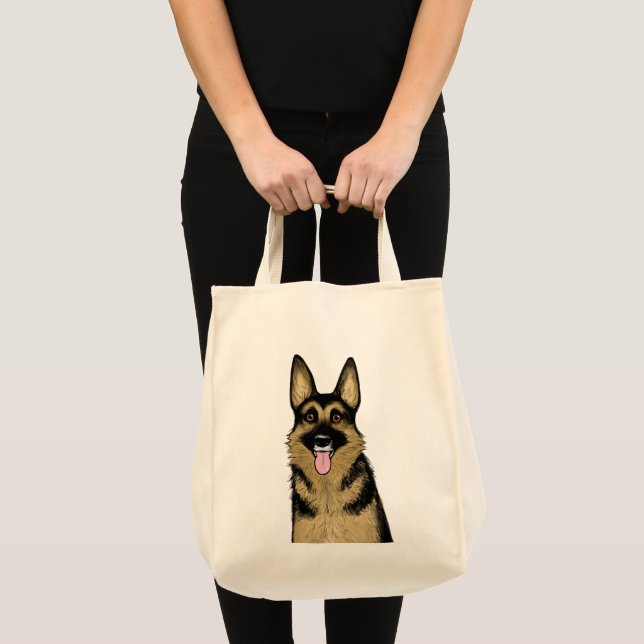 Tote Bag Cute German Shepherd Dog Original Animal de compag (Devant (produit))