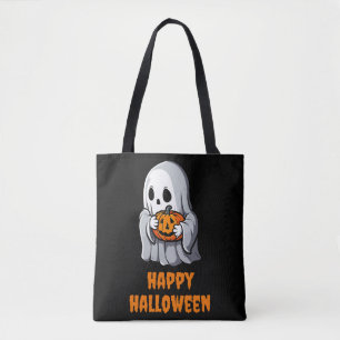 Tote Bag Cute Ghost Happy Hallowen