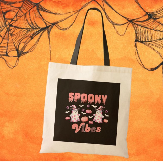 Tote Bag Cute Ghosts Retro Halloween (Créateur téléchargé)