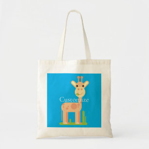 Tote Bag Cute Giraffe Munching Thunder_Cove