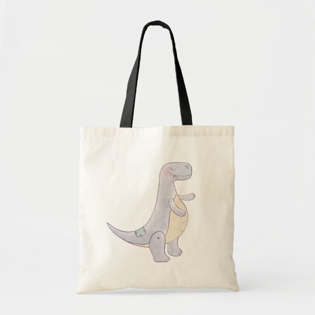 Tote Bag Cute Gray Tyrannosaure Rex Dinosaur Toy (Devant)