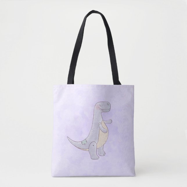 Tote Bag Cute Gray Tyrannosaure Rex Dinosaur Toy (Devant)
