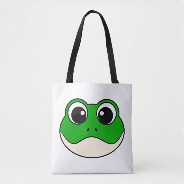 Tote Bag Cute grenouille souriante (Devant)