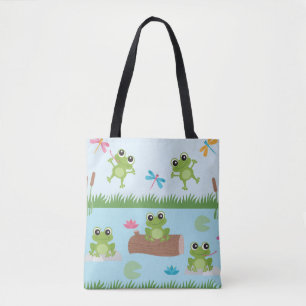Tote Bag Cute grenouilles en étang