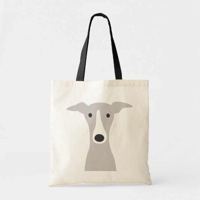 Tote Bag Cute Greyhound, Greyhound italien ou Chien Whippet (Devant)