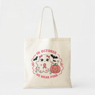 Tote Bag Cute Halloween Cancer du Sein Fantôme de sensibili