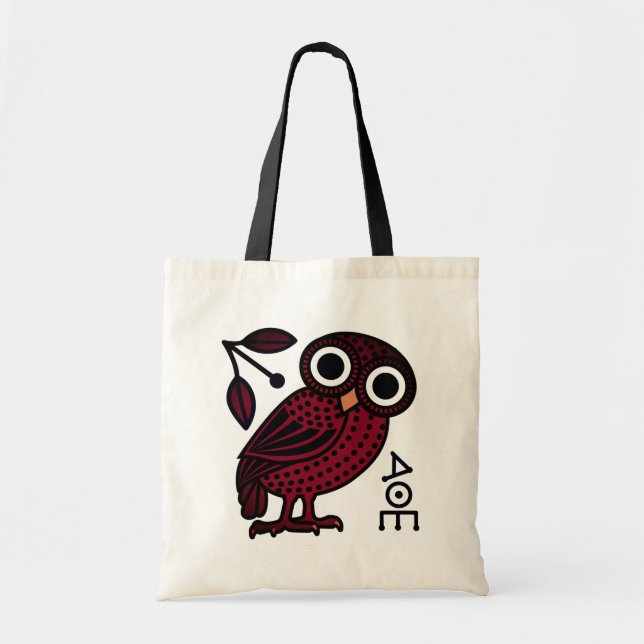 Tote Bag Cute hibou athénien Tetradrachm pièce grecque anti (Devant)