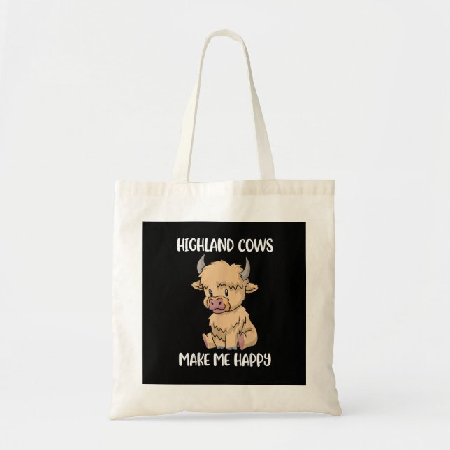 Tote Bag Cute Highland Vache Spirit Animal Vache Cadeau Mes (Devant)