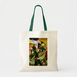 Tote Bag Cute japonais Geisha aquarelle originale art