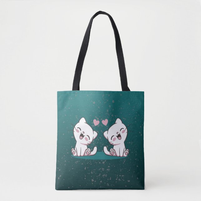 TOTE BAG CUTE KAWAII CAT (Devant)