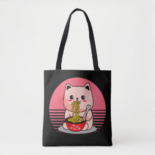 Tote Bag Cute Kawaii chat ramen