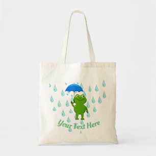 Tote Bag Cute Kawaii Grenouille et pluie