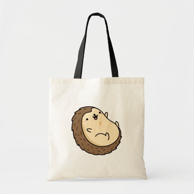 Tote Bag Cute Kawaii Hedgehog (Devant)