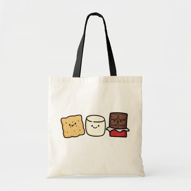 Tote Bag Cute Kawaii Smore Pals (Devant)