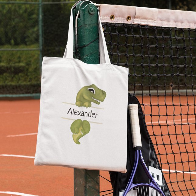 Tote Bag Cute Kids Dinosaur Personnalisé (Créateur téléchargé)
