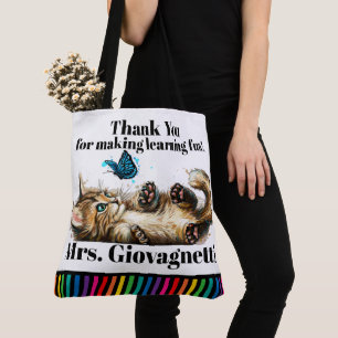 Tote Bag Cute Kitten Enseignant Fourre-tout - Voir Retour!
