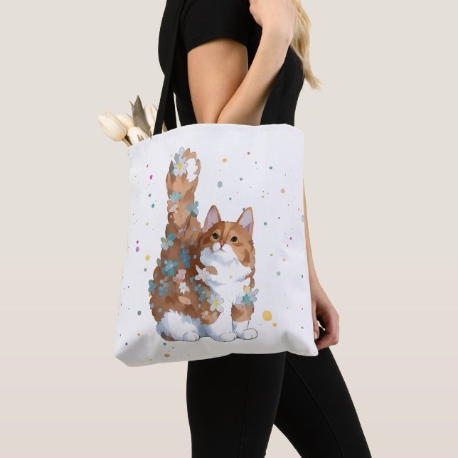 Tote Bag Cute Kitty chat animal animal animal animal animal (De près)