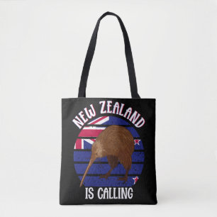 Tote Bag Cute Kiwi Bird New Zealand Travel