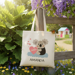 Tote Bag Cute Koala Cuddles ID386