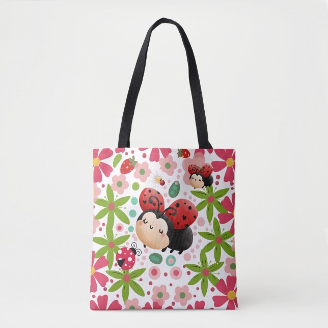 Tote Bag Cute Lady Bugs🐞 (Devant)