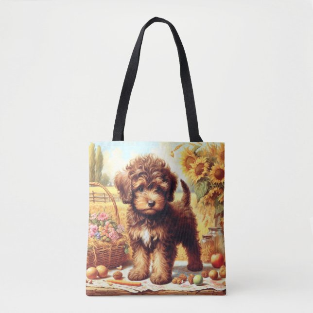 Tote Bag Cute Lagotto Romagnolo Peinture (Devant)