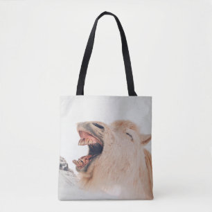 TOTE BAG CUTE LAMA ALPACA RIRE