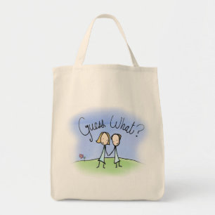 Tote Bag Cute Lesbian Couple Guess What