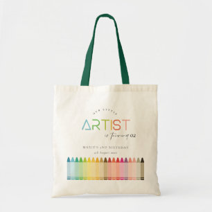 Tote Bag Cute Little Artist Crayon Rainbow Ant Anniversaire