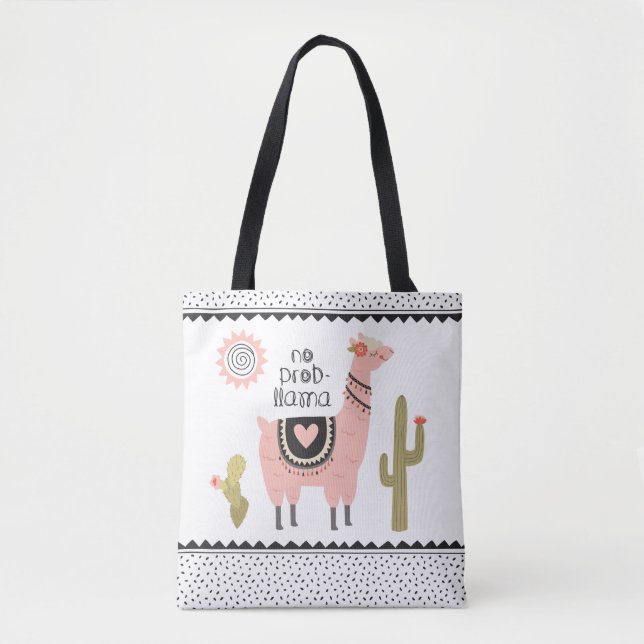 Tote Bag Cute Llama (Devant)