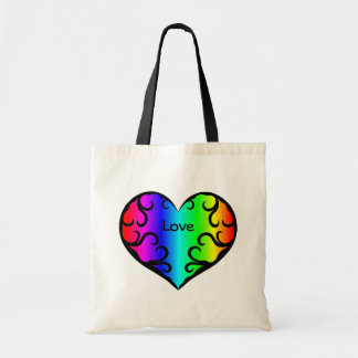 Tote Bag Cute lumière du coeur de l'arc-en-ciel victorien