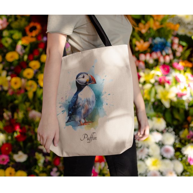 Tote Bag Cute macaron en bleu aquarelle (Créateur téléchargé)