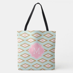 Tote Bag Cute Monogrammed Tribal Inspiré Motif