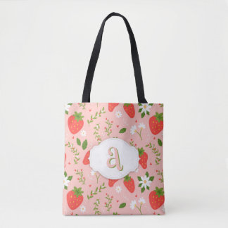 Tote Bag Cute Motif aux fraises Fourre-tout