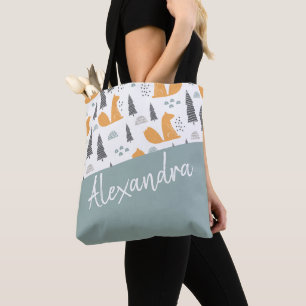 Tote Bag Cute Motif écureuil vert Personnalisé