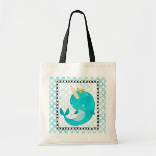 Tote Bag Cute Narwhal - Pépinière Turquoise Imprimer
