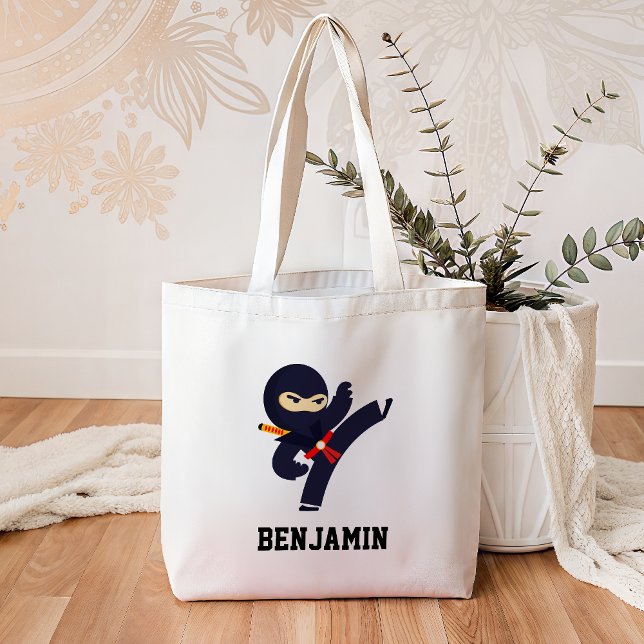 Tote Bag Cute Ninja Guerrier Kids (Créateur téléchargé)