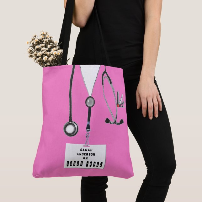 Tote Bag Cute Nurse (De près)