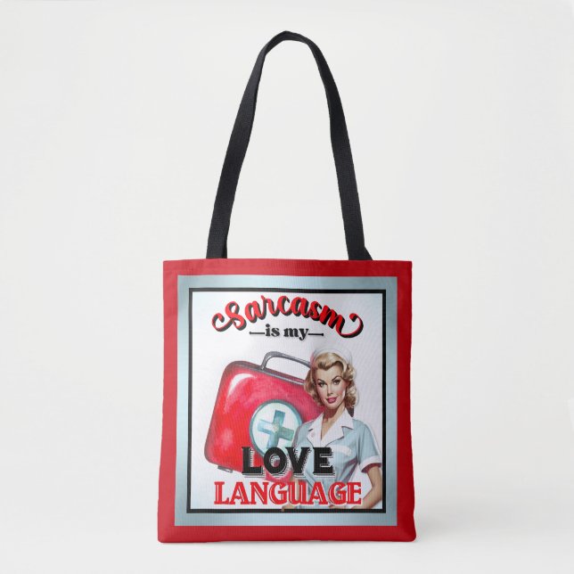 Tote Bag Cute Nurse Pinup_ Love (Devant)