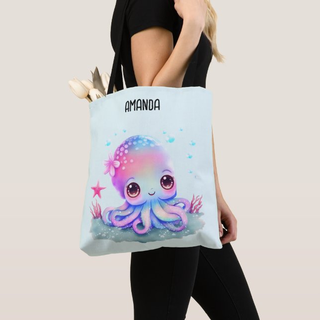 Tote Bag Cute Octopus Sea Creator (De près)
