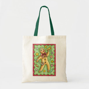 Tote Bag Cute pain d'épices Homme soufflant la corne, bonbo