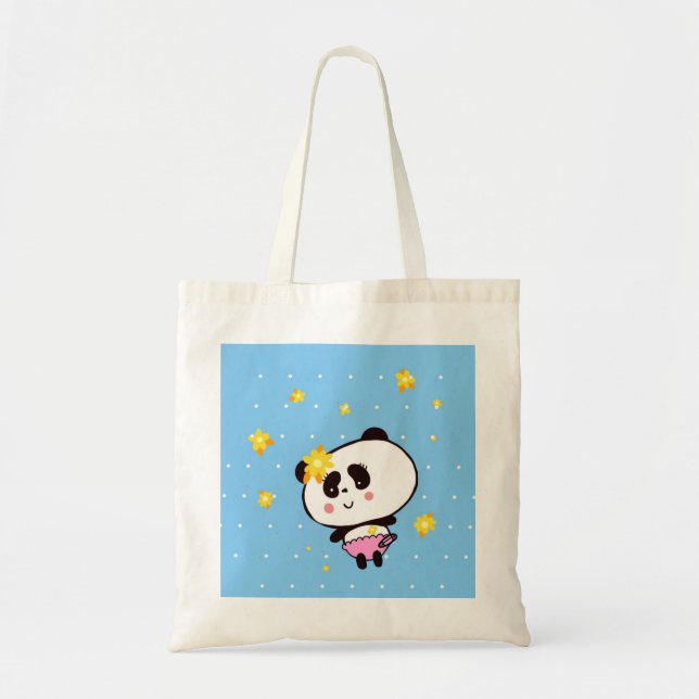 Tote Bag Cute Panda bébé perxonalisé (Devant)